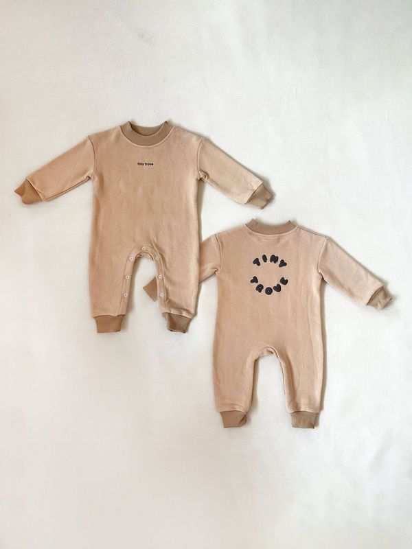 Otto Puff Circle Logo Romper - Fawn