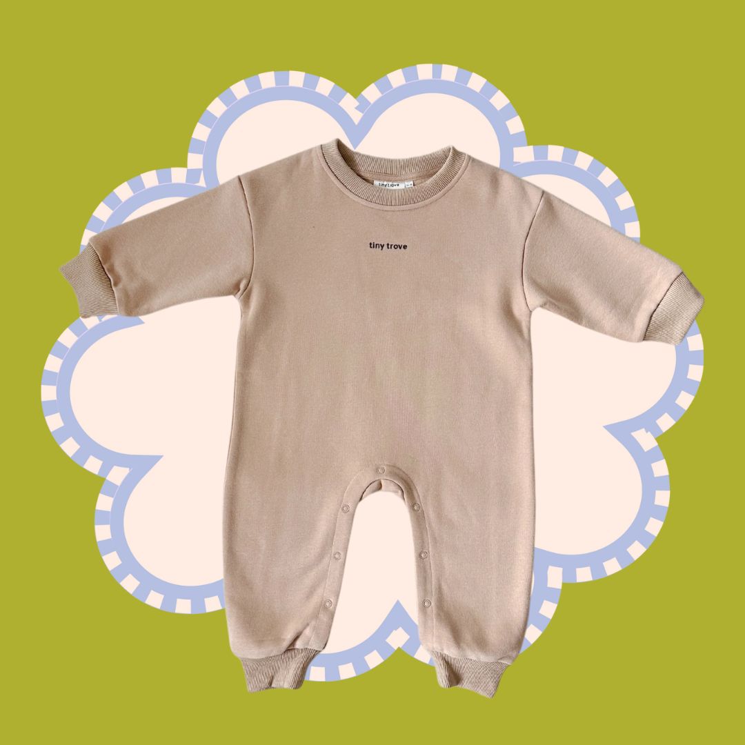 Otto Puff Circle Logo Romper - Fawn