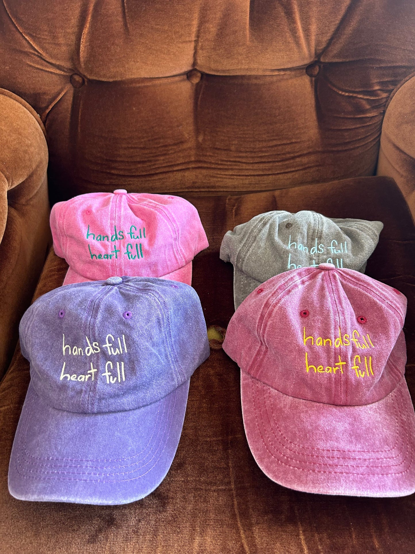 Heart Full Adult Cap - Pink