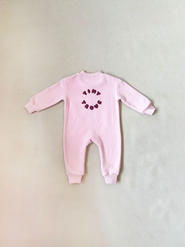 Otto Puff Circle Logo Romper - Pink