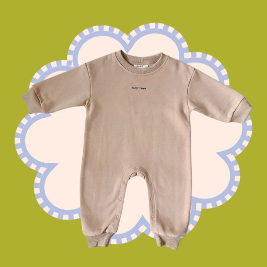 Otto Puff Circle Logo Romper - Fawn
