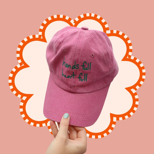 Heart Full Adult Cap - Pink