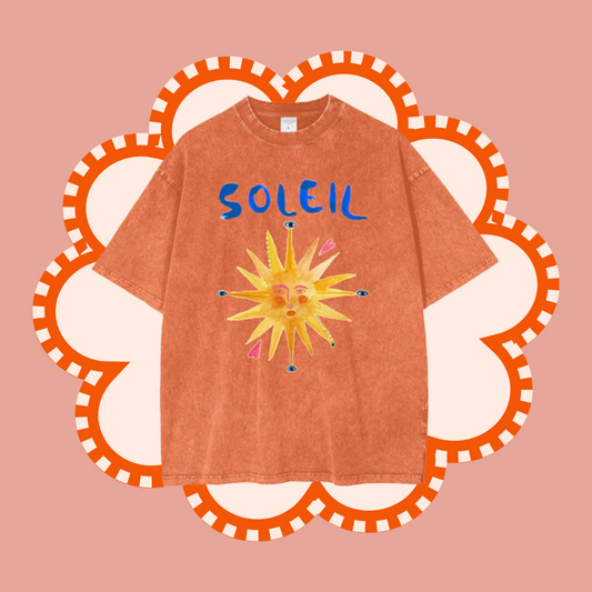 Soleil Oversize Tee - Orange
